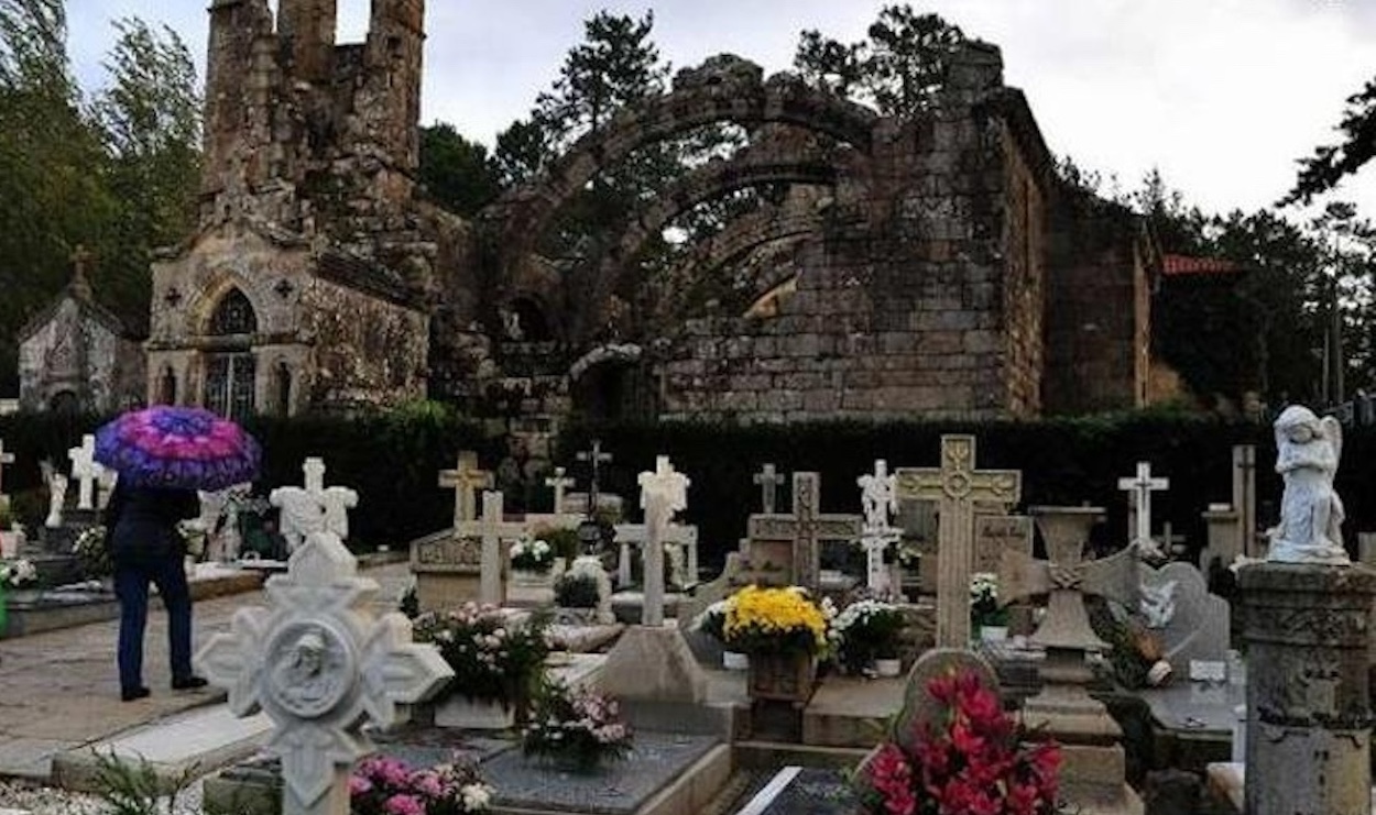 Esquelas.es | Ruedan un thriller de Netflix en el cementerio de Santa Maria en Cambados